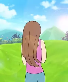 تحريك فتاة انمي تدور حول نفسها مثل الاستديوهات سمر ارت
