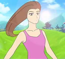 تحريك فتاة انمي تدور حول نفسها مثل الاستديوهات سمر ارت