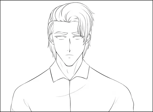 خطوات رسم شاب انمي من التخطيط وحتى التلوين