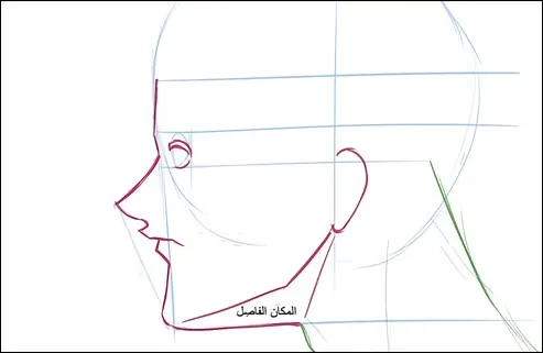 رسم وجه انمي من الجانب بالصور بطريقة محترفي الانمي مع سمر ارت