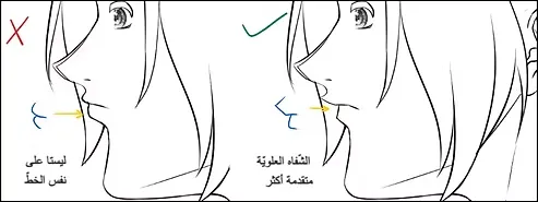 رسم وجه انمي من الجانب بالصور بطريقة محترفي الانمي مع سمر ارت