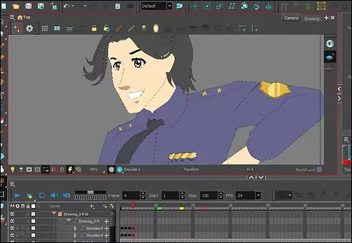 تحريك بطل الانمي و إكسسواراته بدون رسم الفريمات سمر ارت