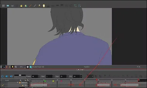 تحريك بطل الانمي و إكسسواراته بدون رسم الفريمات سمر ارت
