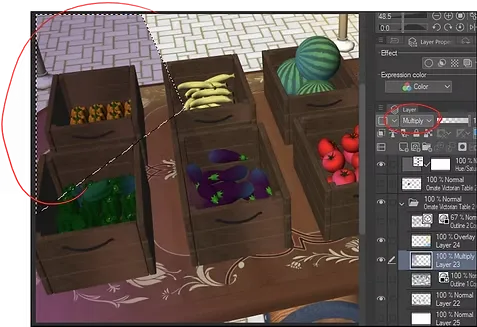 كيفية تلوين خلفية انمي من مجسم ثري دي جاهز سمر ارت