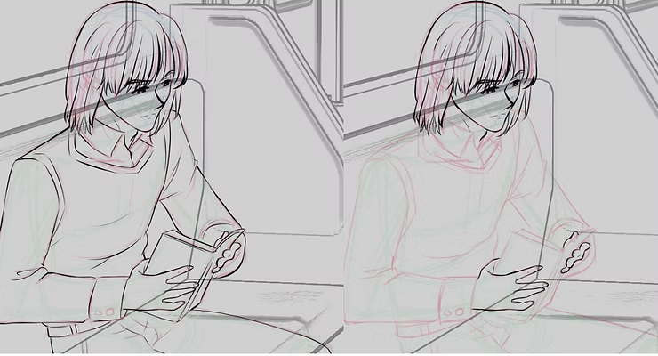 طريقة رسم شخصية مانجا على خلفية جاهزة مسبقاً سمر ارت