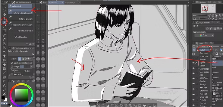 طريقة رسم شخصية مانجا على خلفية جاهزة مسبقاً سمر ارت