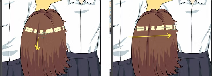 أضف لمعان شعر الانمي للويبتون و المانجا webtoon hair highlights