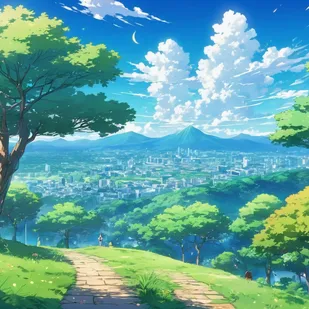 الذكاء الاصطناعي للانمي حول خلفيات الانميات لرسومات مبهرة