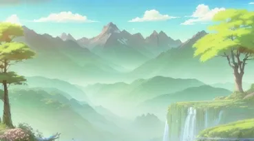 الذكاء الاصطناعي للانمي حول خلفيات الانميات لرسومات مبهرة