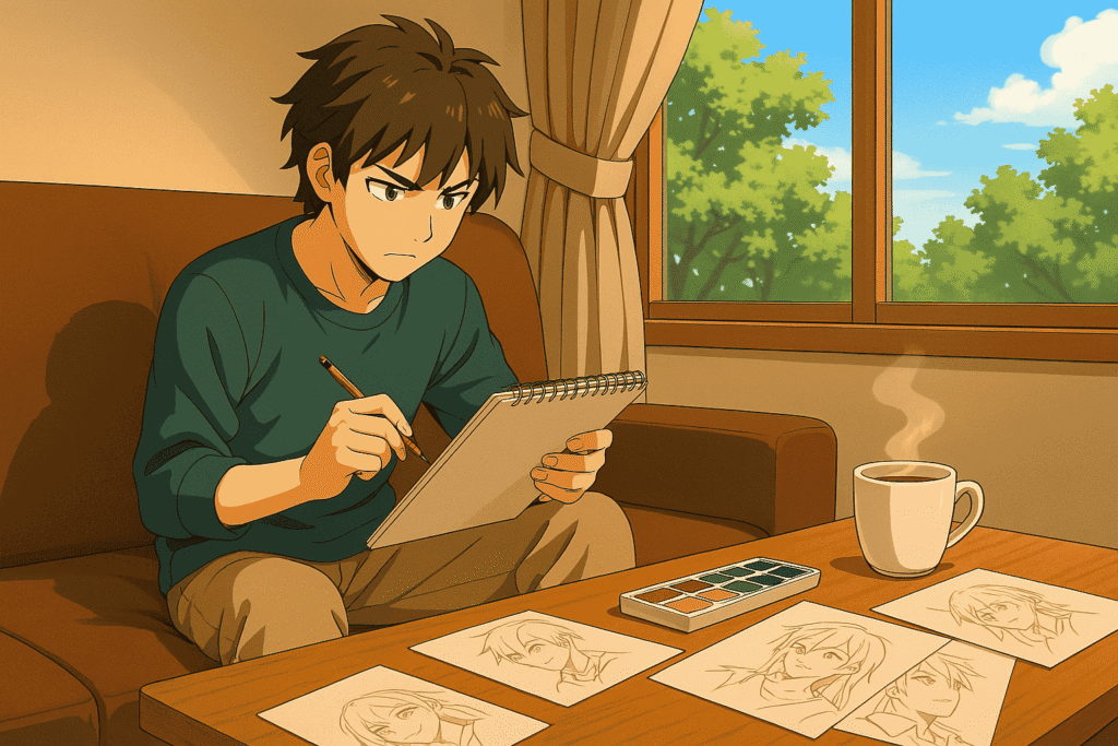 كيفية صقل مهارات رسم الانمي الخاصة بك يومياً samar art animroutline