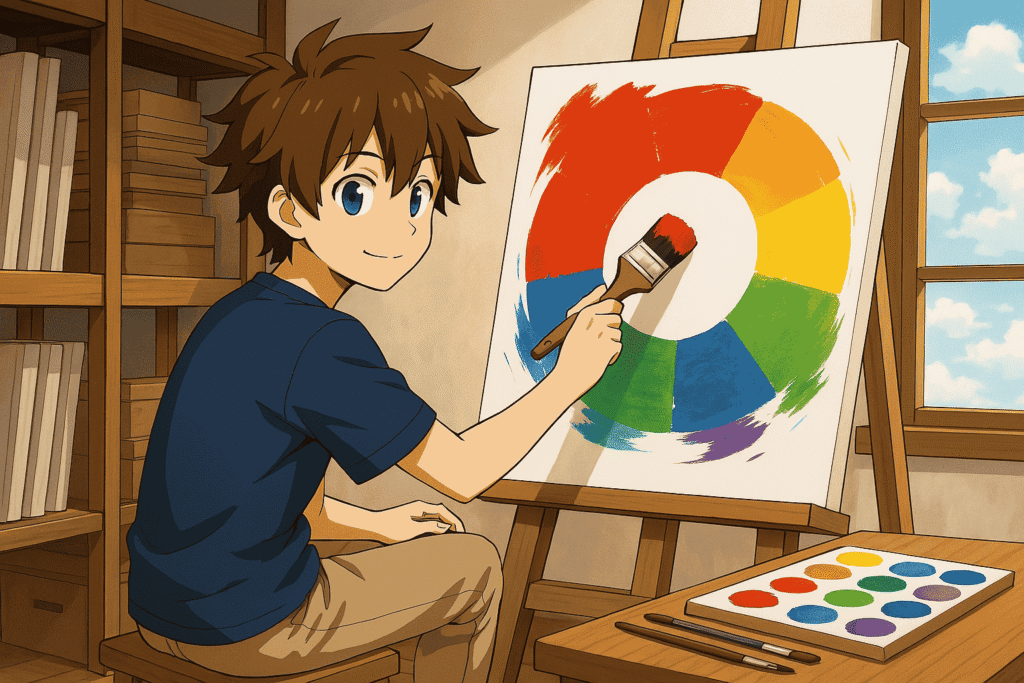 تعلم سحر تأثير نظرية الألوان في الأنمي سمر ارت samar art animeoutline