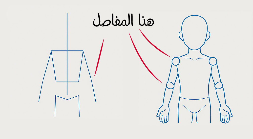 كيفية رسم جسم الذكور بطريقة الانمي مع سمر ارت