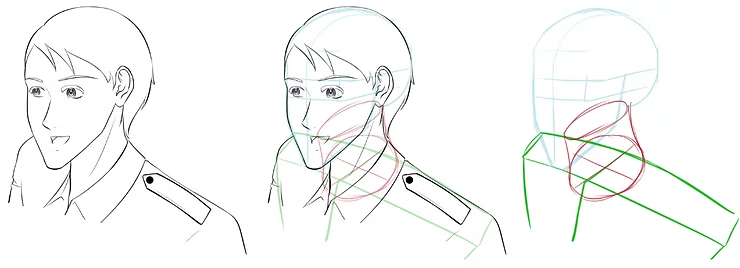 تعلم رسم الرقبة الخاصة بشخصيات الانمي دليل بالصور مع سمر ارتneck drawing