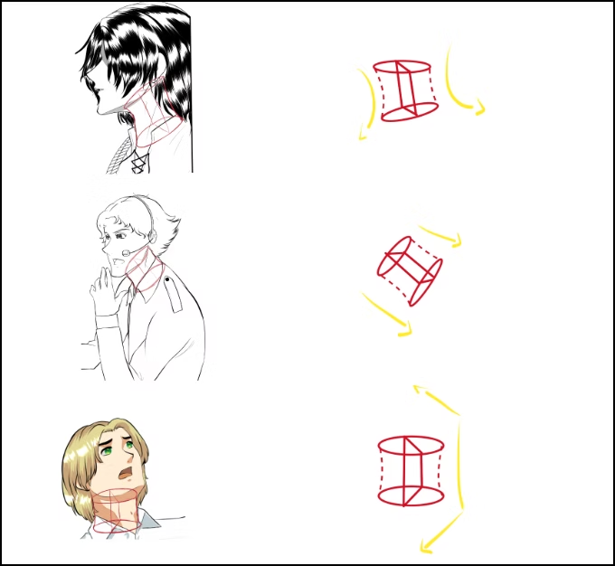 تعلم رسم الرقبة الخاصة بشخصيات الانمي دليل بالصور مع سمر ارتneck drawing