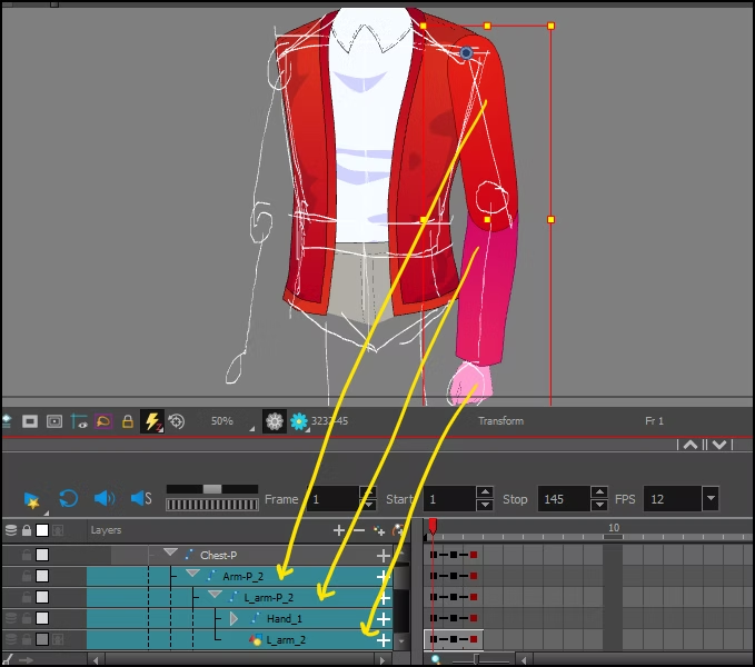 ريغ تون بوم هارموني رسم شخصيات الانمي في البرنامج anime character rig toonboom