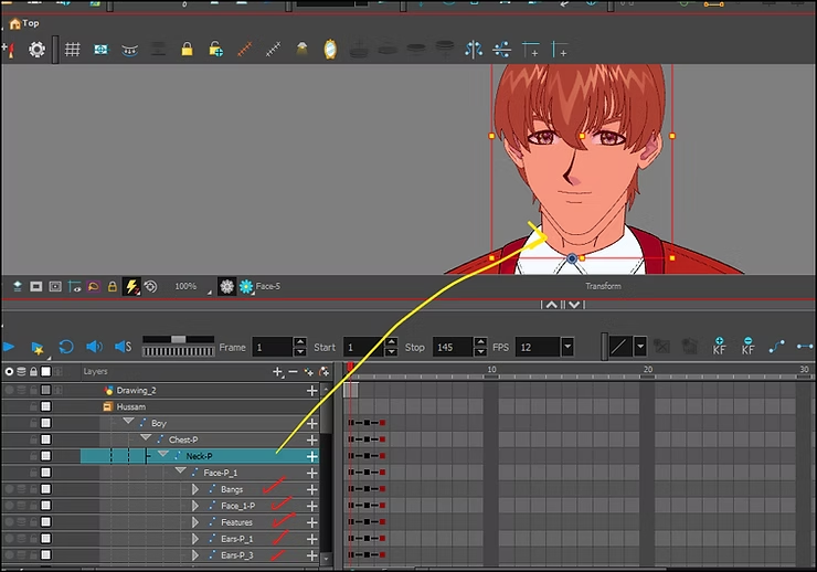 ريغ تون بوم هارموني رسم شخصيات الانمي في البرنامج anime character rig toonboom