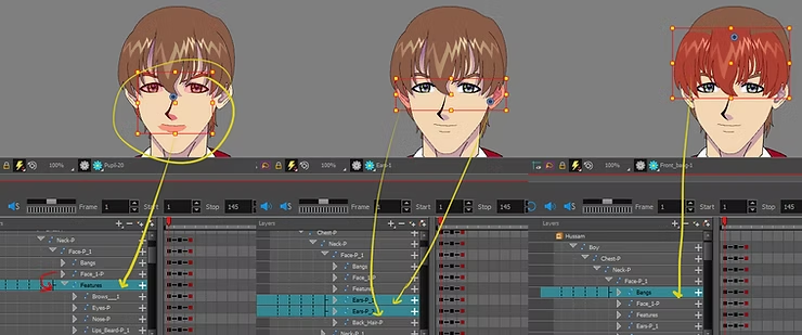 ريغ تون بوم هارموني رسم شخصيات الانمي في البرنامج anime character rig toonboom