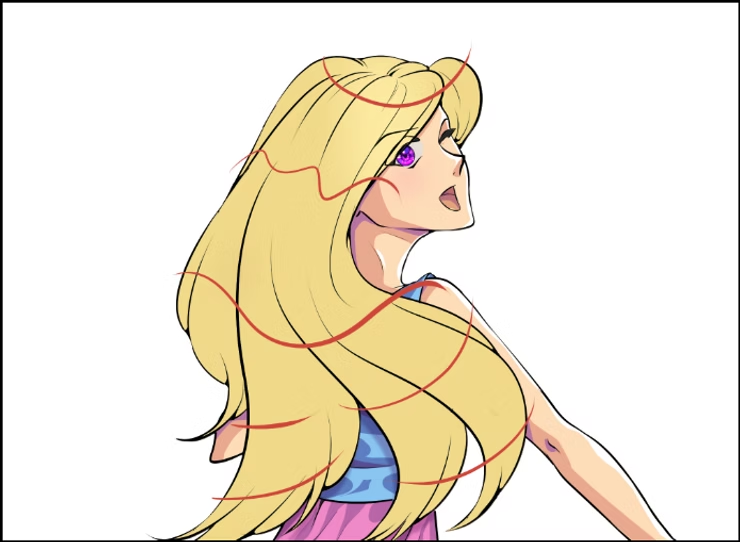 أفضل طرق تلوين الشعر الطويل بأسلوب انمي جذاب