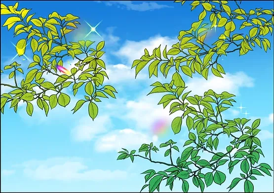 كيف ترسم أغصان شجرة انمي بفرشاة أغصان جاهزة